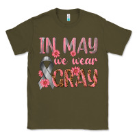 Army Green In May We Wear Gray Classic Tee - texasbilliewilder
