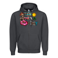 Smoke Tan Tipsy Zipper Hoodie - CowhideDigitalArt