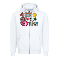 White Tan Tipsy Zipper Hoodie - CowhideDigitalArt