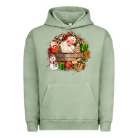 Pigment Oil Green Santa Urban Hoodie - MaliasSmallBusiness