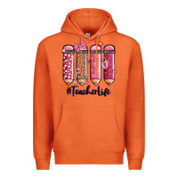 Carrot valentine's day teacher life pencils Premium Hoodie - MaliasSmallBusiness
