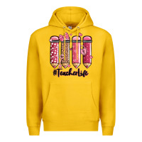 Lemon valentine's day teacher life pencils Premium Hoodie - MaliasSmallBusiness