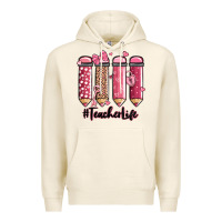 Tofu valentine's day teacher life pencils Premium Hoodie - MaliasSmallBusiness