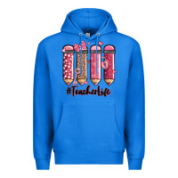 True Royal valentine's day teacher life pencils Premium Hoodie - MaliasSmallBusiness