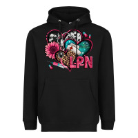 Black lpn licensed practical nurse hearts Heavyweight Hoodie - Jasminsmagicworld