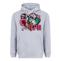 Heather Grey lpn licensed practical nurse hearts Heavyweight Hoodie - Jasminsmagicworld