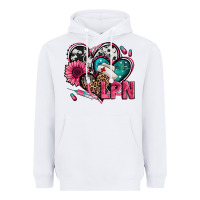 White lpn licensed practical nurse hearts Heavyweight Hoodie - Jasminsmagicworld