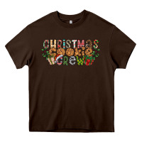 Chocolate Brown christmas cookie crew Heavy Core Tee - CowhideDigitalArt
