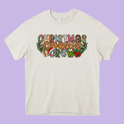 Christmas Cookie Crew Heavy Core Tee Designed By Cowhidedigitalart