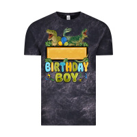 Cloud Black customized dinosaur birthday boy Vintage Tee - MaliasSmallBusiness