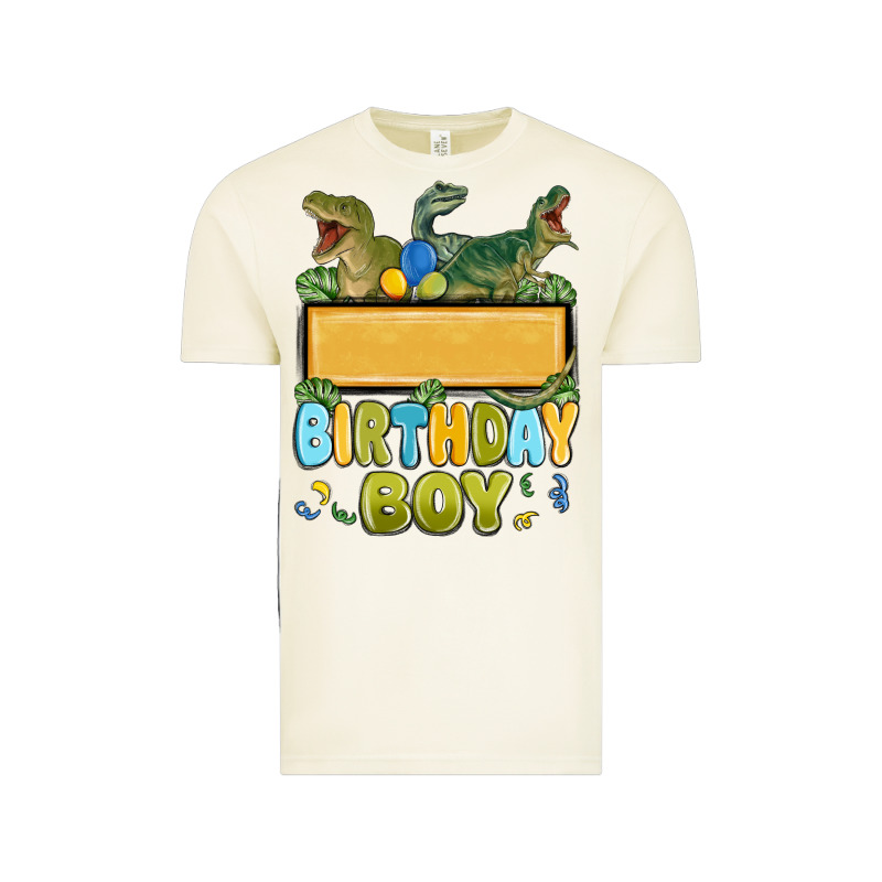Customized Dinosaur Birthday Boy Vintage Tee by MaliasSmallBusiness | Teevron