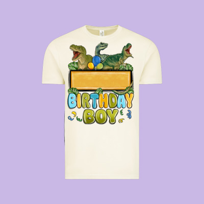 Vintage Tee customized dinosaur birthday boy