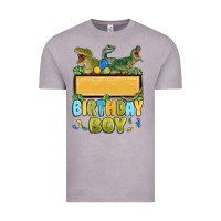 Vintage Zinc customized dinosaur birthday boy Vintage Tee - MaliasSmallBusiness