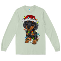 Matcha dachshund puppy christmas lights Long Sleeve Tee - RanaPortraitStore