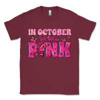 Burgundy In October We Wear Pink Classic Tee - texasbilliewilder