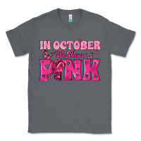 Charcoal Heather In October We Wear Pink Classic Tee - texasbilliewilder