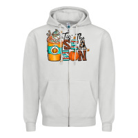 Dove Grey tis the sea son Zipper Hoodie - CowhideDigitalArt