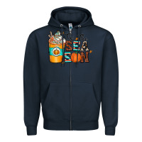 Navy tis the sea son Zipper Hoodie - CowhideDigitalArt