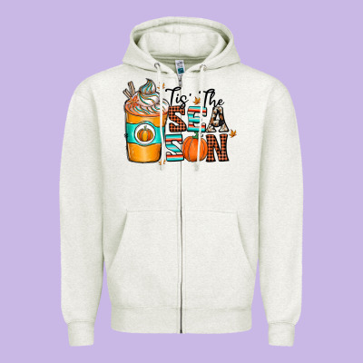 Tis The Sea Son Zipper Hoodie Designed By Cowhidedigitalart