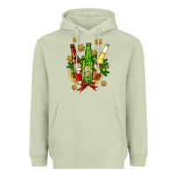 Matcha beer bottle party set for christmas Heavyweight Hoodie - AdoDesignShop