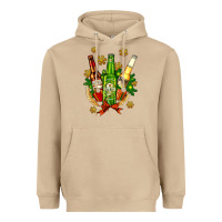 Mushroom beer bottle party set for christmas Heavyweight Hoodie - AdoDesignShop