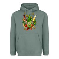 Sage beer bottle party set for christmas Heavyweight Hoodie - AdoDesignShop