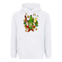 White beer bottle party set for christmas Heavyweight Hoodie - AdoDesignShop