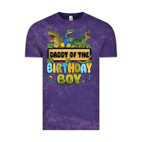 Cloud Purple daddy of the birthday boy Vintage Tee - MaliasSmallBusiness
