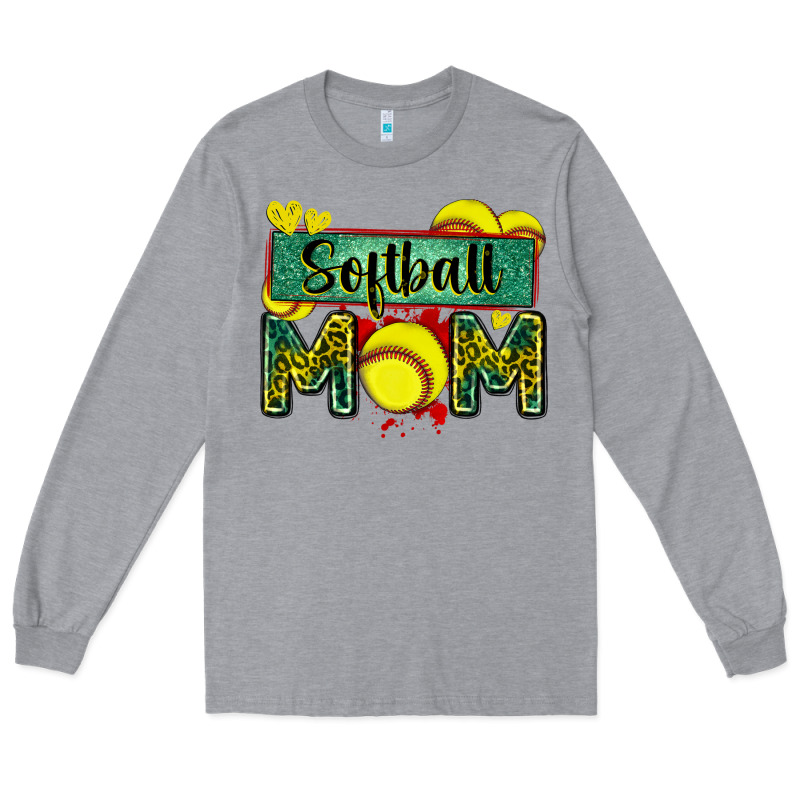 Softball Mom With Leopard Long Sleeve Tee by Zillion Design Studio | Teevron