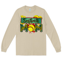 Mushroom softball mom with leopard Long Sleeve Tee - Zillion Design Studio