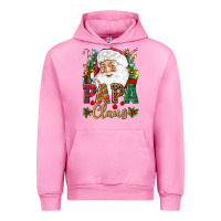 Fuchsia Pink Papa Claus Christmas Urban Hoodie - NancyCooperArtShop