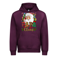 Mauve Wine Papa Claus Christmas Urban Hoodie - NancyCooperArtShop