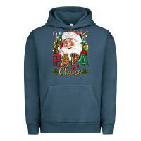 Pigment Midnight Navy Papa Claus Christmas Urban Hoodie - NancyCooperArtShop