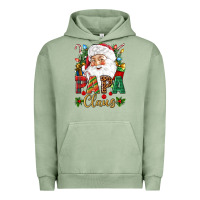 Pigment Oil Green Papa Claus Christmas Urban Hoodie - NancyCooperArtShop
