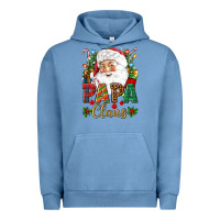 Pigment Pebble Blue Papa Claus Christmas Urban Hoodie - NancyCooperArtShop