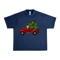 Navy Christmas Farm Truck With Baby Sheep Urban Heavy Tee - RanaPortraitStore