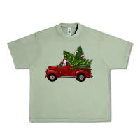 Oil Green Christmas Farm Truck With Baby Sheep Urban Heavy Tee - RanaPortraitStore