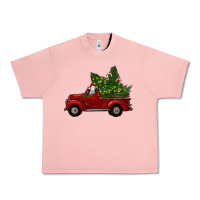 Salmon Christmas Farm Truck With Baby Sheep Urban Heavy Tee - RanaPortraitStore