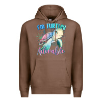 Chestnut im turtley adorable turtle Premium Hoodie - MaliasSmallBusiness