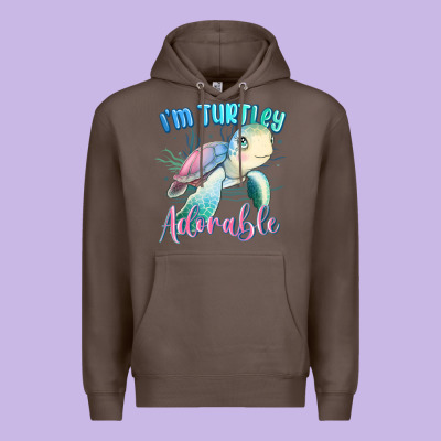 Im Turtley Adorable Turtle Premium Hoodie Designed By Maliassmallbusiness