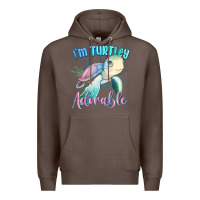 Coffee im turtley adorable turtle Premium Hoodie - MaliasSmallBusiness