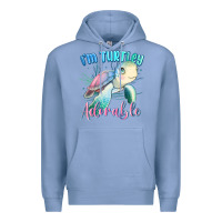 Colony Blue im turtley adorable turtle Premium Hoodie - MaliasSmallBusiness