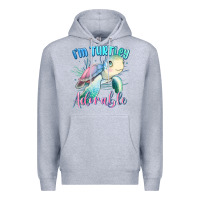 Heather Grey im turtley adorable turtle Premium Hoodie - MaliasSmallBusiness