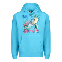 Ocean Blue im turtley adorable turtle Premium Hoodie - MaliasSmallBusiness