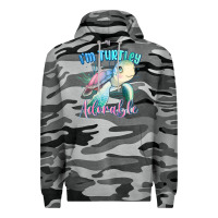 Slate Camo im turtley adorable turtle Premium Hoodie - MaliasSmallBusiness