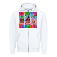 White lgbtq genomes Zipper Hoodie - HRA Design Shop
