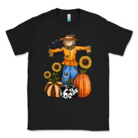 Black pumpkin sunflower fall scarecrow Classic Tee - RanaPortraitStore