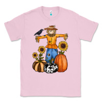 Bubblegum Pink pumpkin sunflower fall scarecrow Classic Tee - RanaPortraitStore