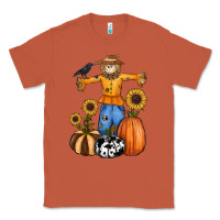 Copper pumpkin sunflower fall scarecrow Classic Tee - RanaPortraitStore
