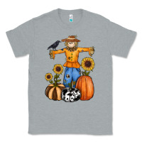 Heather Grey pumpkin sunflower fall scarecrow Classic Tee - RanaPortraitStore